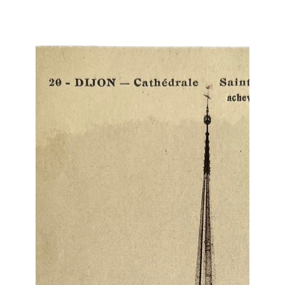 Atq Early 1900s RPPC Postcard Carte Postale Dijon FR Saint Benignus Cathedral - Picture 3 of 6